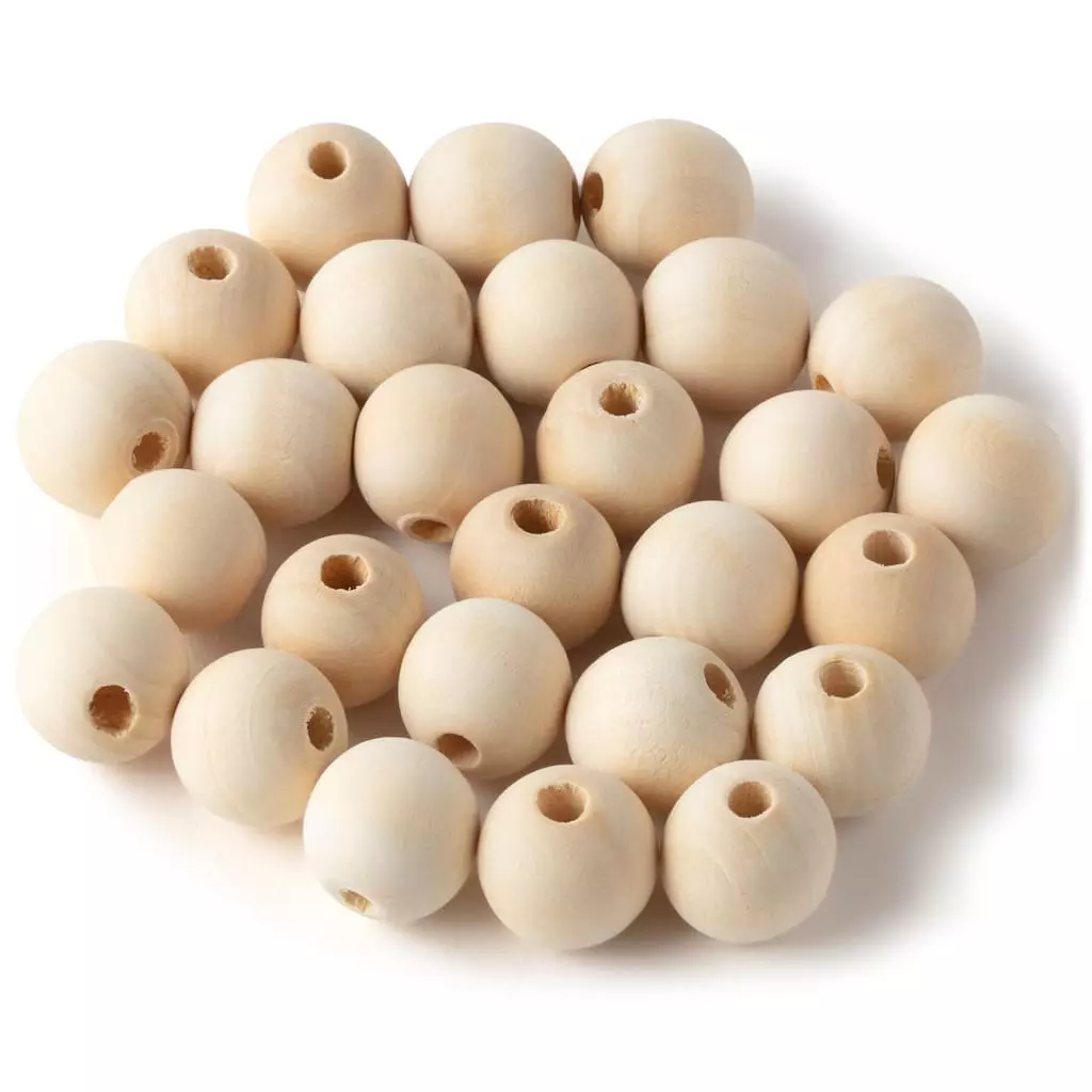 Wholesale ๐ฅฐ 3/4" Round Wood Beads by ArtMinds™ ๐งจ