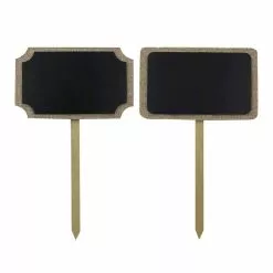 Promo 🌟 Assorted 10" Burlap Chalkboard Stake by ArtMinds™ ⌛
