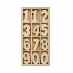 Buy 🥰 1.5" Punch Cut Wood Numbers Set by ArtMinds™ ⭐