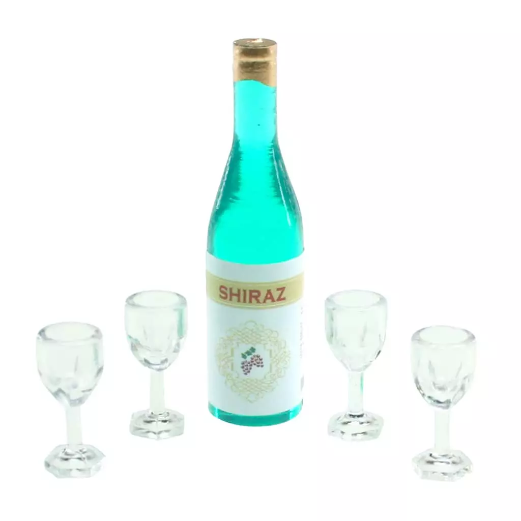 Coupon 😉 12 Pack: Mini Wine Bottle & Glasses Set by ArtMinds™ ⭐