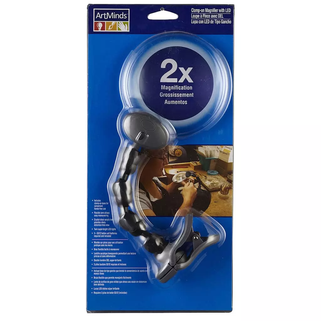 Best Sale 😍 Small Clamp-On Magnifier with LED by ArtMinds™ 🥰