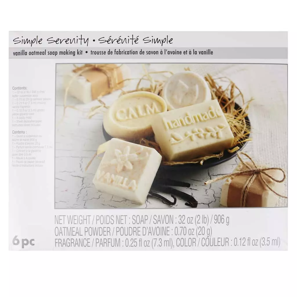 Best reviews of ❤️ 6 Pack: Simple Serenity Vanilla Oatmeal Soap Making Kit by ArtMinds™ 👍
