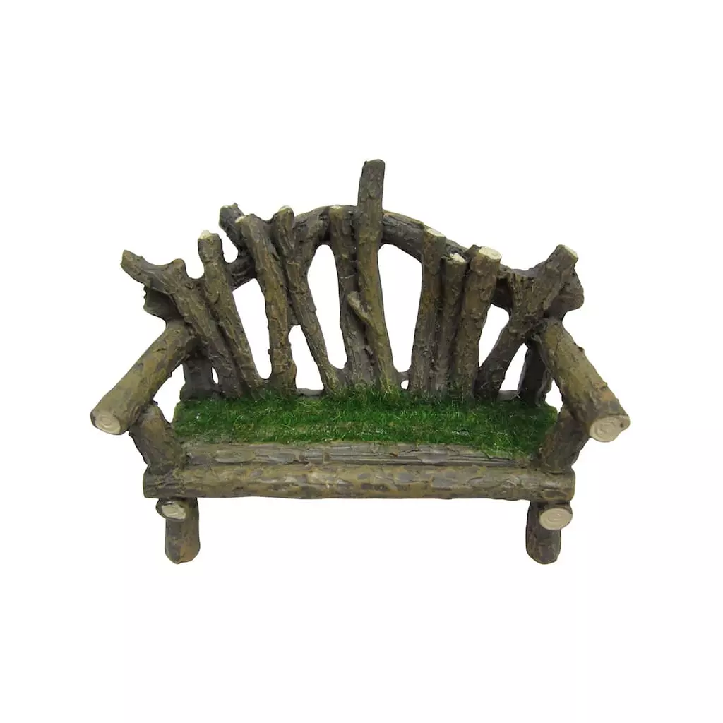 Buy ๐งจ Mini Wooden Bench with Moss By ArtMinds™ ๐