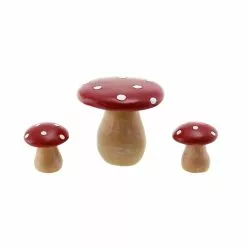 Best Pirce 🧨 Mini Mushroom Table & Stools by ArtMinds™ 🔔