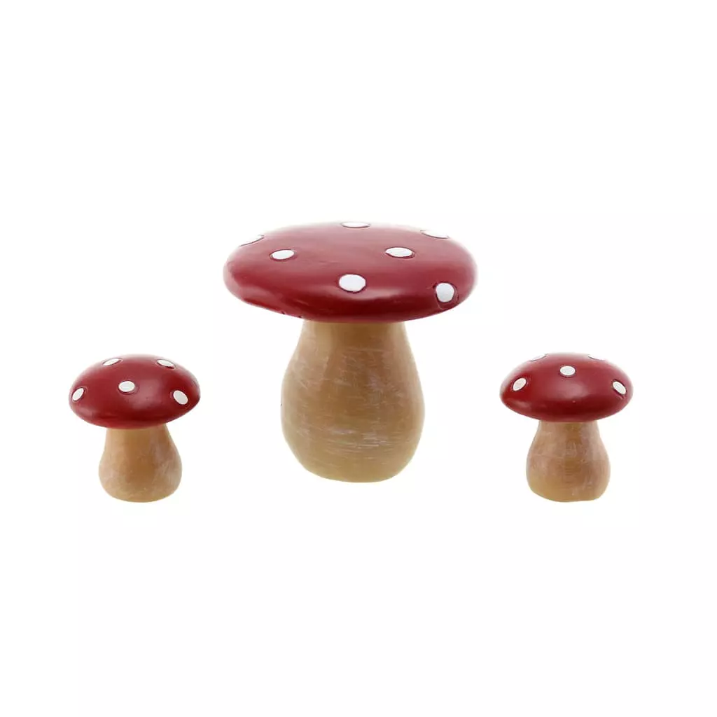 Best Pirce 🧨 Mini Mushroom Table & Stools by ArtMinds™ 🔔