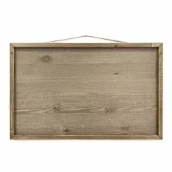 Promo ⌛ 4 Pack: 27" x 17" Framed Brownwash Wood Plaque by ArtMinds® 👏
