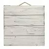 Promo ⌛ 10" Whitewashed Wooden Square Plaque by ArtMinds™ 👍