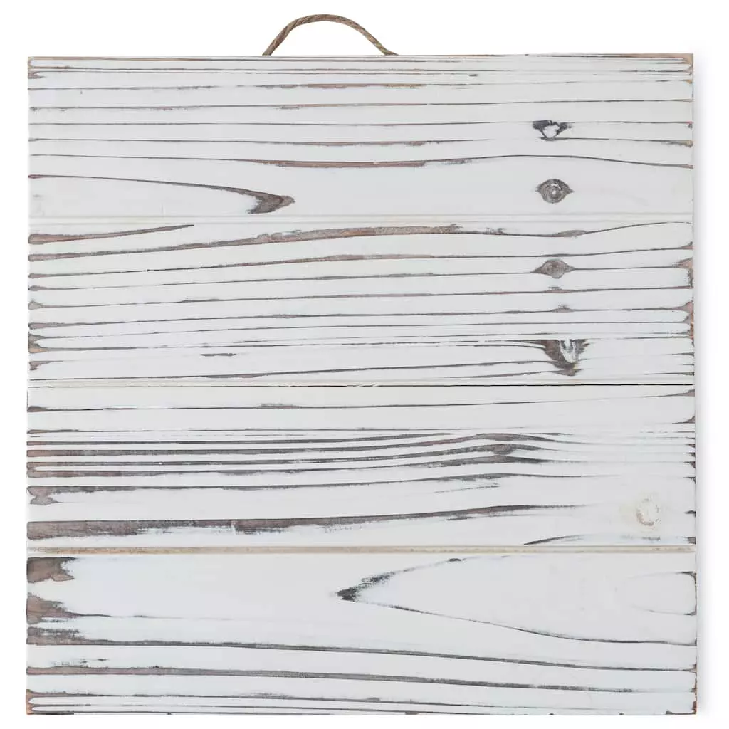 Promo ⌛ 10" Whitewashed Wooden Square Plaque by ArtMinds™ 👍 - Image 3