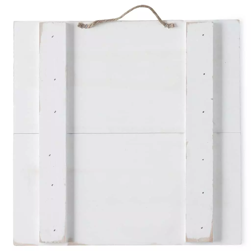 Promo ⌛ 10" Whitewashed Wooden Square Plaque by ArtMinds™ 👍 - Image 2