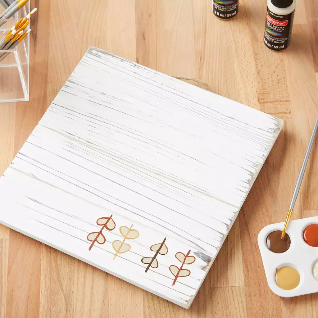 Promo ⌛ 10" Whitewashed Wooden Square Plaque by ArtMinds™ 👍 - Image 4