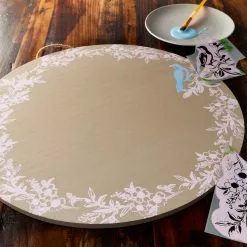 Deals 🥰 18" Greywashed Round Plaque by ArtMinds™ 🎉