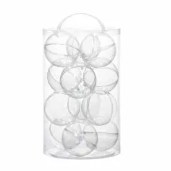 Cheapest π 12ct. 80mm Clear Plastic Open Ball Ornaments by Artminds™ π