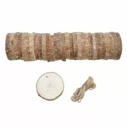 Buy ✨ 30ct. 3" Pinewood Round Ornaments by ArtMinds™ 🎁