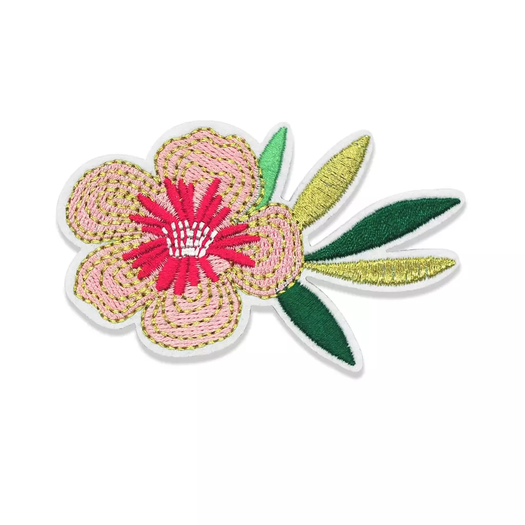 Coupon ⭐ Iron-On Pink Flower Patch by ArtMinds™ ⭐