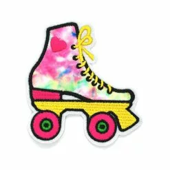 New 🎁 Iron-On Neon Tie Dye Roller Skates Patch by ArtMinds™ 🔥