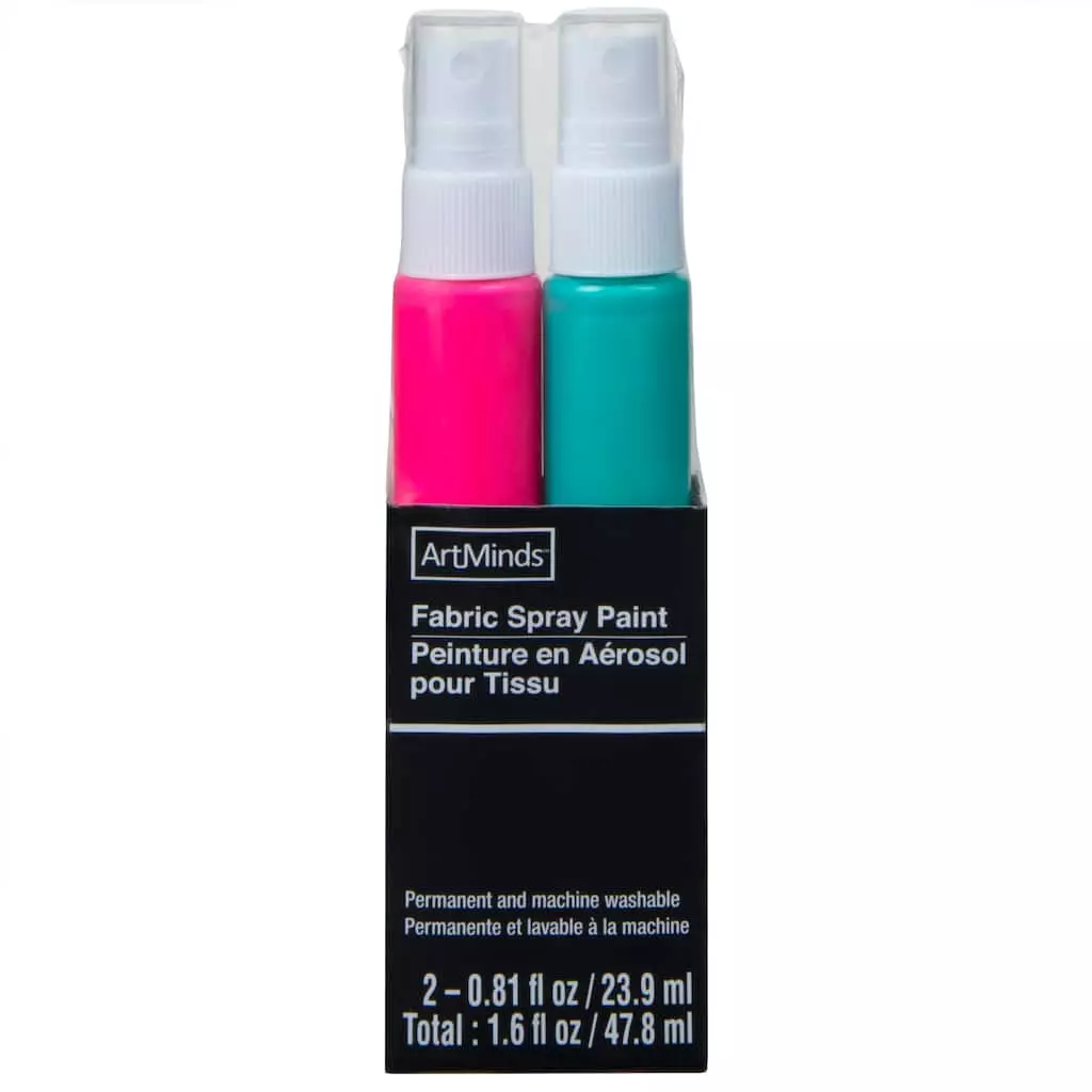 Outlet ๐ Neon Pink & Blue Fabric Spray Paint Set by ArtMinds™ โญ - Image 3