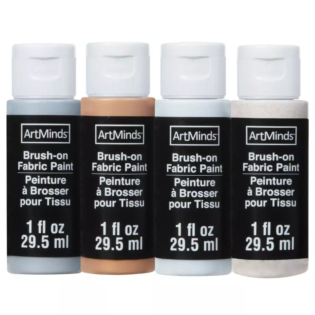 Budget 😍 Brush-On Glitter & Metallic Fabric Paint Set by ArtMinds™ 🎁