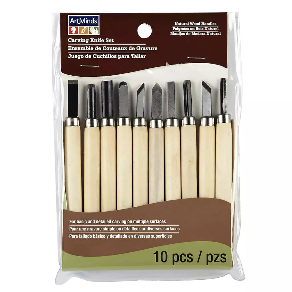 Promo โ 6 Packs: 10 ct. (60 total) Wood Carving Knife Set by ArtMinds™ ๐