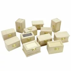 Buy 🧨 48 Pack: Assorted Wooden Trinket Box by ArtMinds™ 🧨