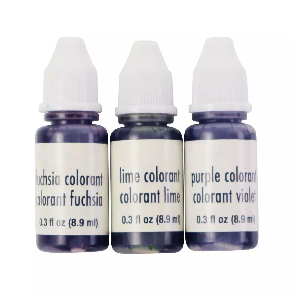 Coupon π 9 Packs: 3 ct. (27 total) Fuchsia, Lime & Purple Soap Colorant by ArtMinds® 𧨠- Image 4