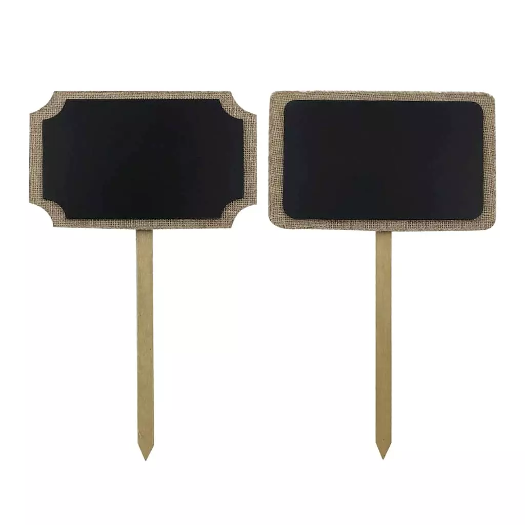 Top 10 ✔️ 12 Pack: Assorted 10" Burlap Chalkboard Stake by ArtMinds™ 🔥