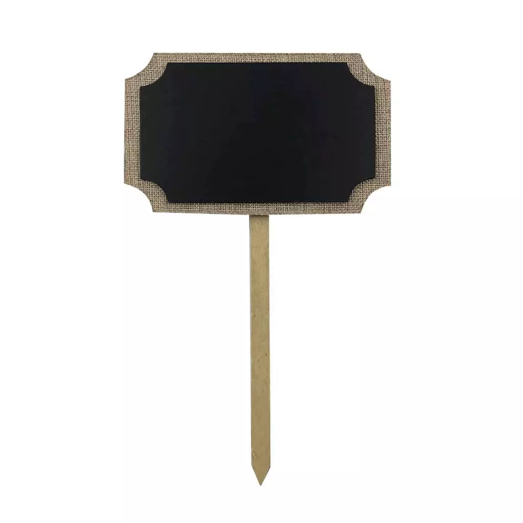 Top 10 ✔️ 12 Pack: Assorted 10" Burlap Chalkboard Stake by ArtMinds™ 🔥 - Image 2