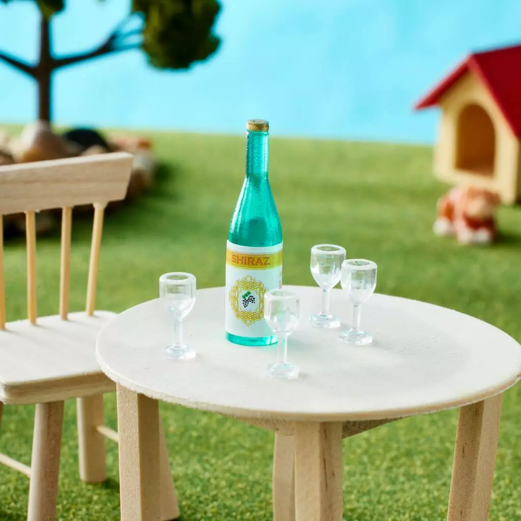 Coupon 😉 12 Pack: Mini Wine Bottle & Glasses Set by ArtMinds™ ⭐ - Image 2