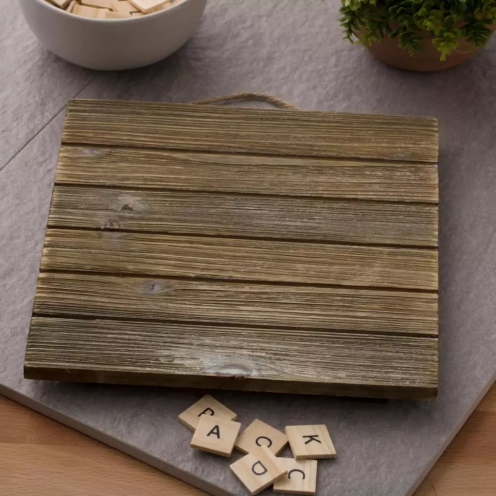 Cheap 💯 12 Pack: 8" Gray Wash Wood Square Plaque by ArtMinds™ ⌛ - Image 4