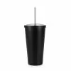 Cheap ❤️ 24 Pack: 19oz. Black Stainless Steel Tumbler with Straw by ArtMinds™ ⌛