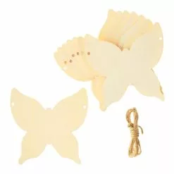 Promo 🧨 24 Pack: Unfinished Wooden Butterfly Banner Kit by ArtMinds™ 🔥